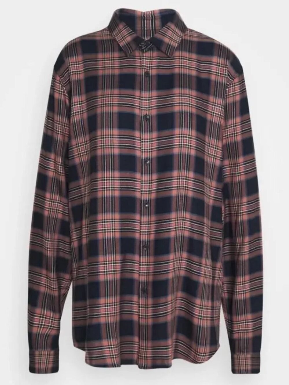 Sandro Paris Men's Plaid Button Down Long Sleeve Casual Shirt